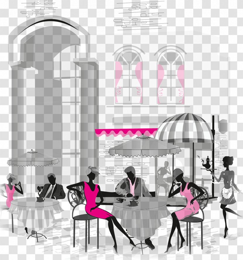 Cafe Coffee Drawing - Chair - Paris Transparent PNG