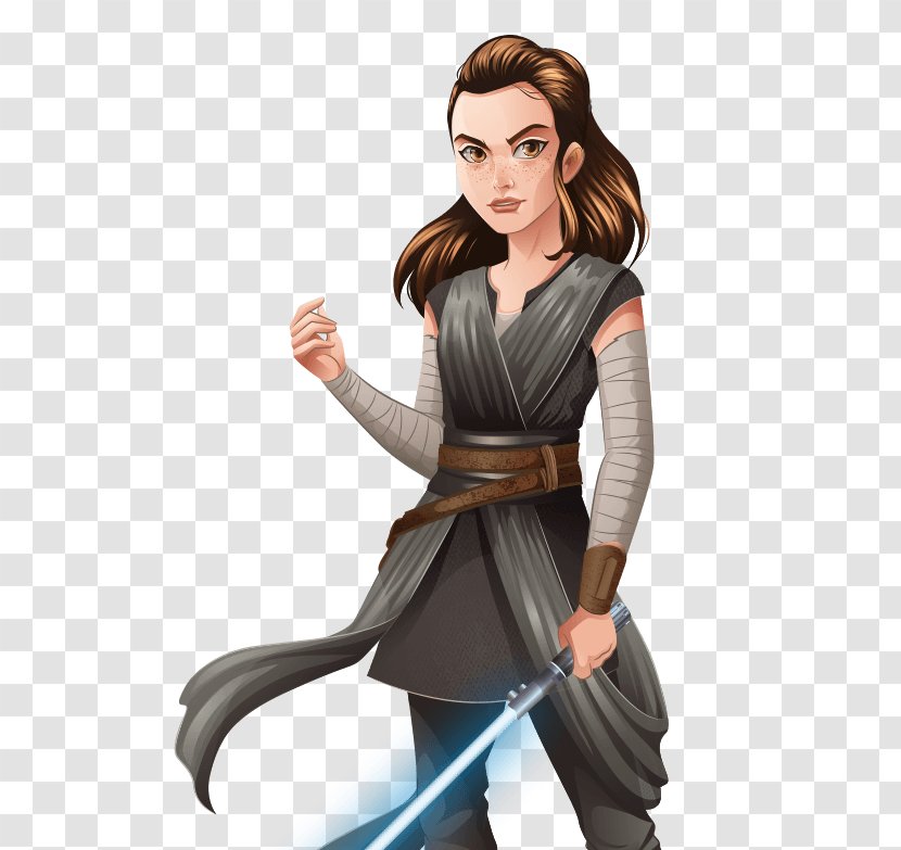 Rey Star Wars Forces Of Destiny Kylo Ren Leia Organa Chewbacca - Heart Transparent PNG