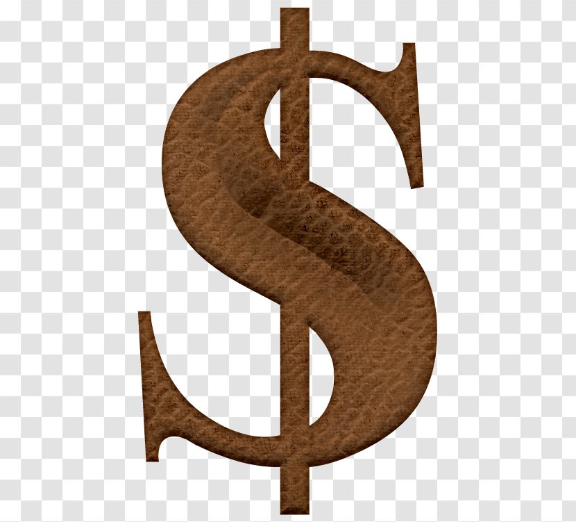Wood Serif - Wooden Serifs Dollar Sign Transparent PNG