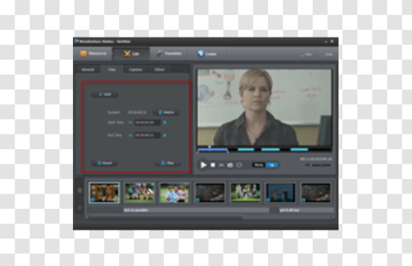 Computer Program Video Editing Software - Monitor Transparent PNG