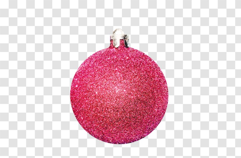 Christmas Ornament Glitter Pink M Transparent PNG