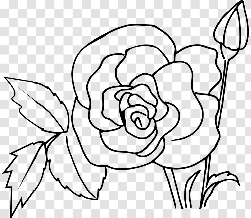 Drawing Coloring Book Child - Heart - Line Of Flowers Transparent PNG