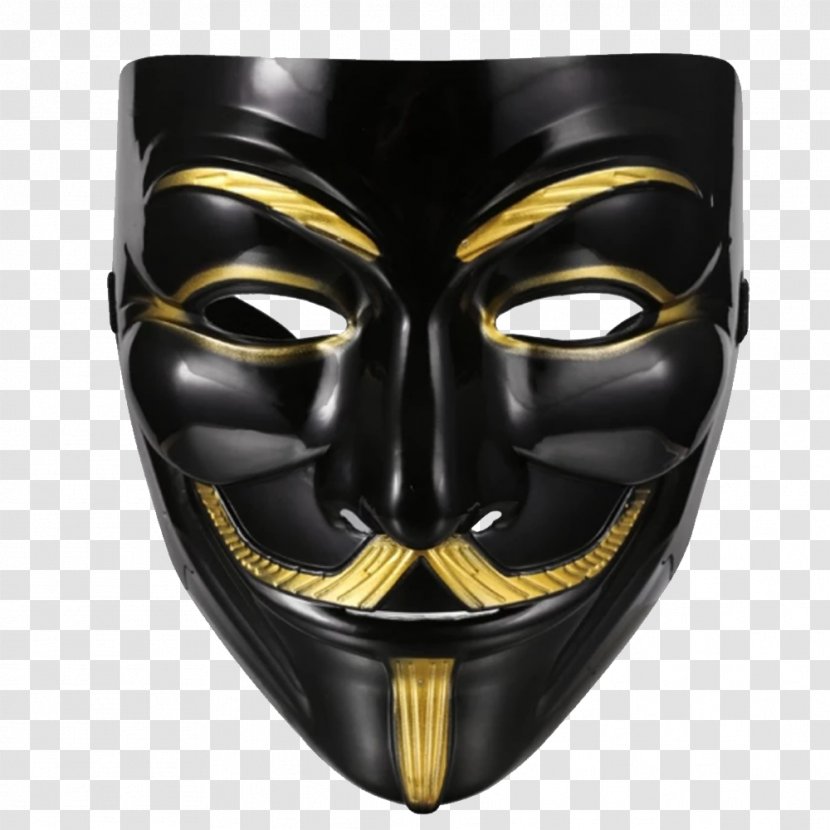 V Guy Fawkes Mask Masquerade Ball Anonymous - Cosplay Transparent PNG