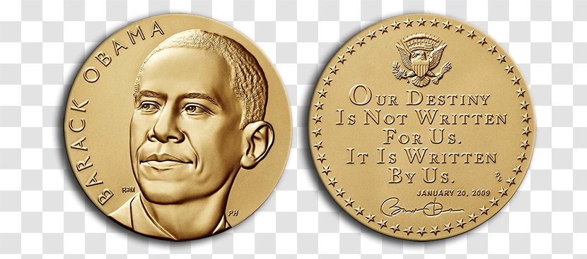 Barack Obama 2009 Presidential Inauguration Coin United States Medal - Money Transparent PNG