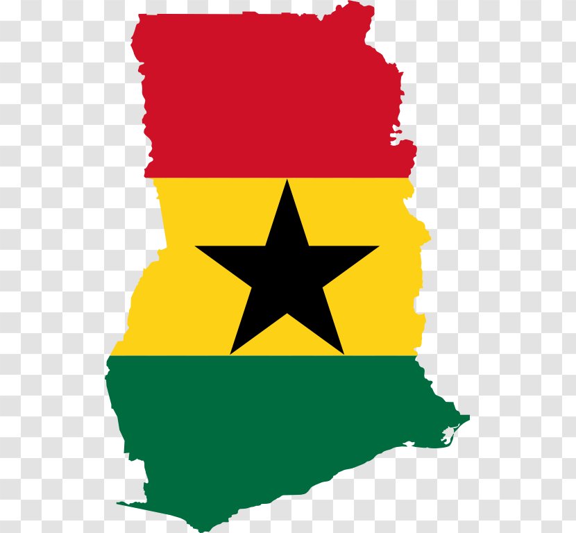 Flag Of Ghana Map National - Blank Transparent PNG