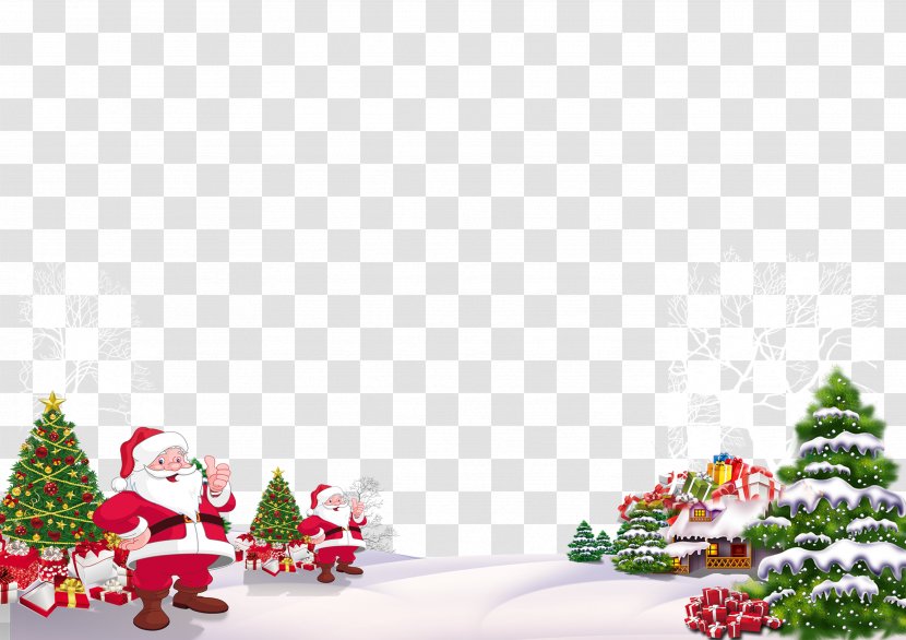 Christmas Tree Santa Claus Gift - Plant Transparent PNG