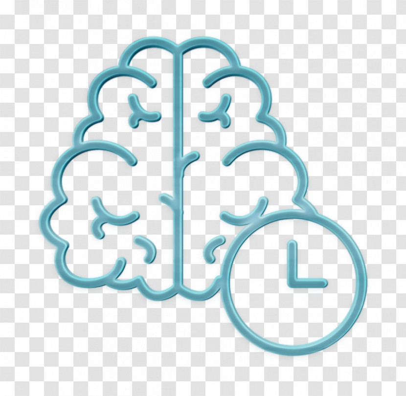 School Icon Time Icon Brain Icon Transparent PNG