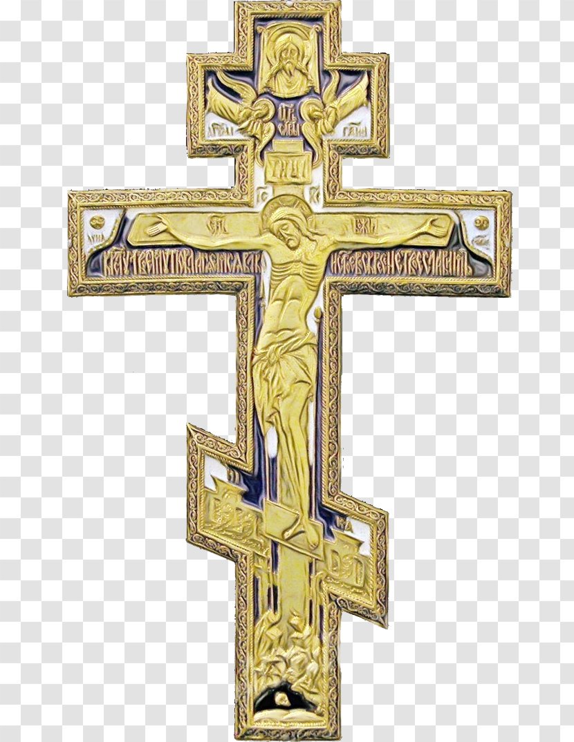 Christianity Christian Symbolism Cross Religion Russian Orthodox - Gold Transparent PNG