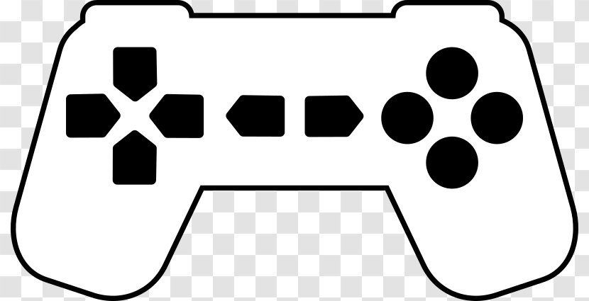Xbox 360 Controller Black & White Game Controllers - Gamepad Transparent PNG