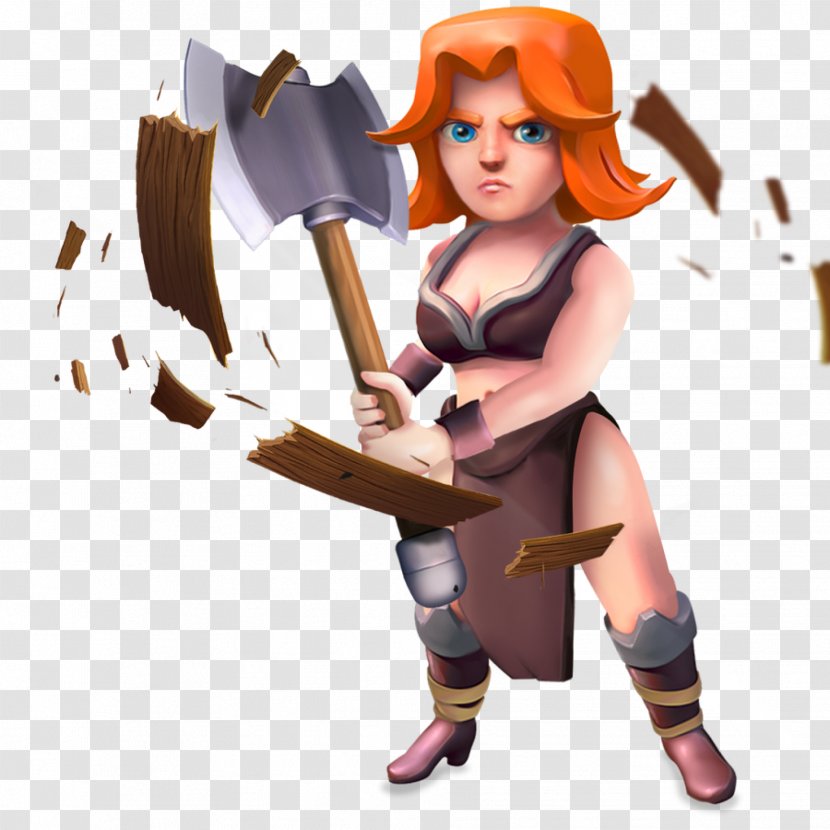 Clash Of Clans Royale Valkyrie Brawl Stars Goblin - Video Game Transparent PNG