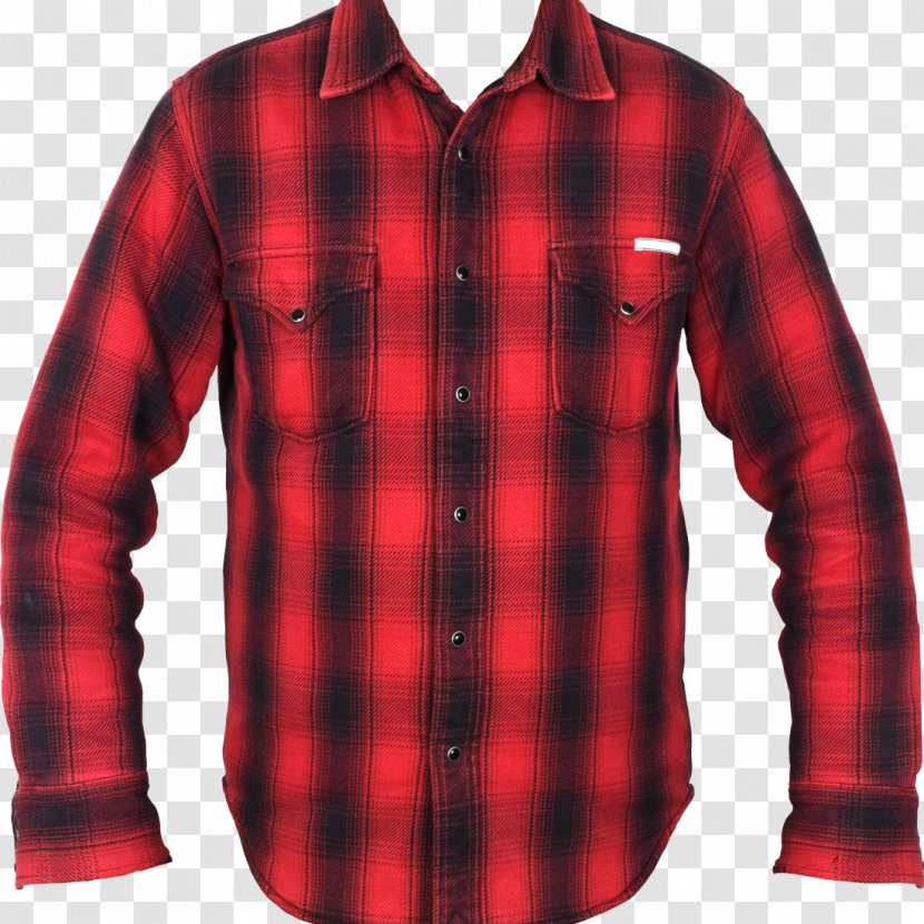 Tartan Sleeve - Shirt - Red Plaid Cloth Transparent PNG
