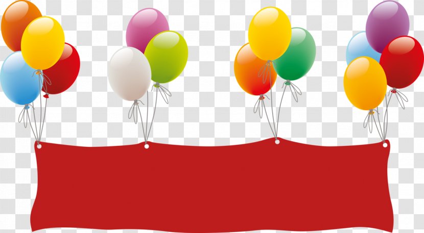 Balloon Birthday Clip Art - Watercolor - Cartoon Red Banners Transparent PNG
