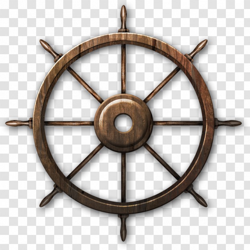 Ship's Wheel Steering Boat - Rudder - Nautical Transparent PNG