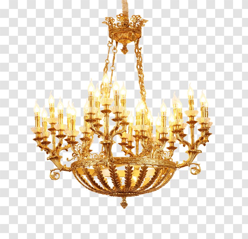 Chandelier 01504 Brass Ceiling Light Fixture - Lighting Transparent PNG