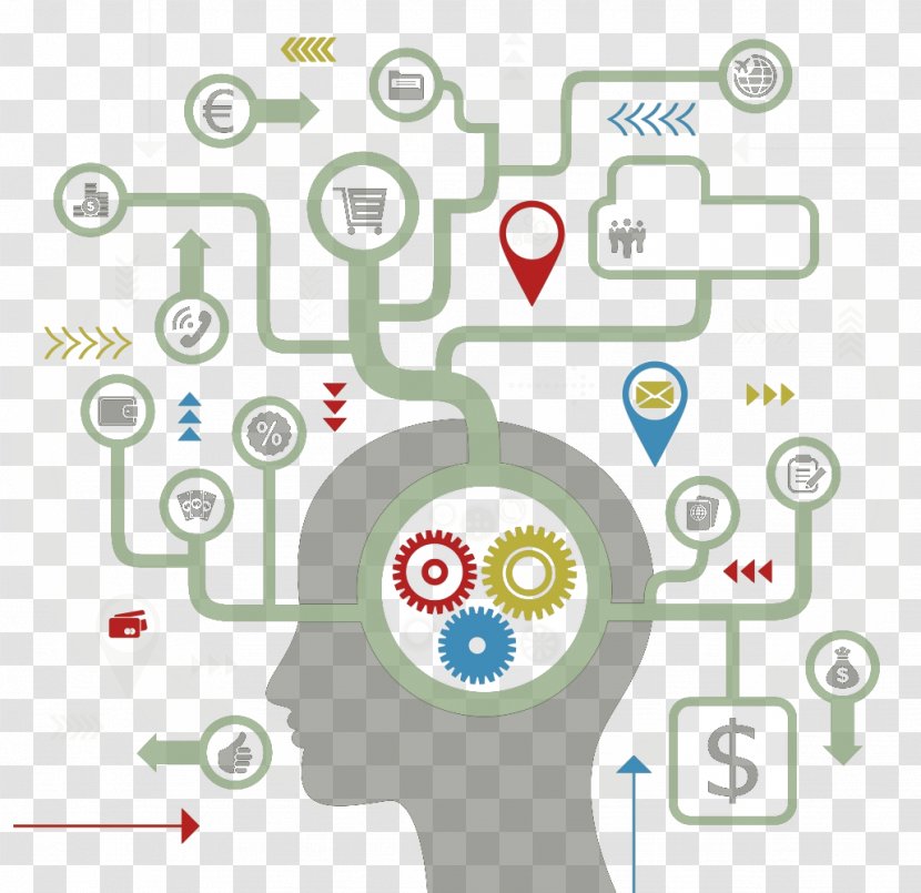 Map Clip Art - Data - Business Brain Transparent PNG