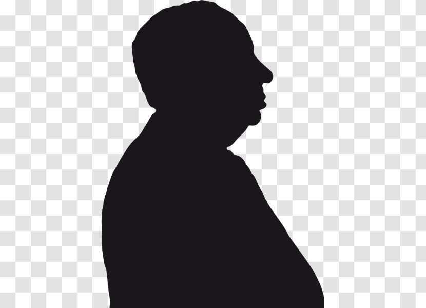 Silhouette Drawing Celebrity Cartoon - Alfred Hitchcock Transparent PNG