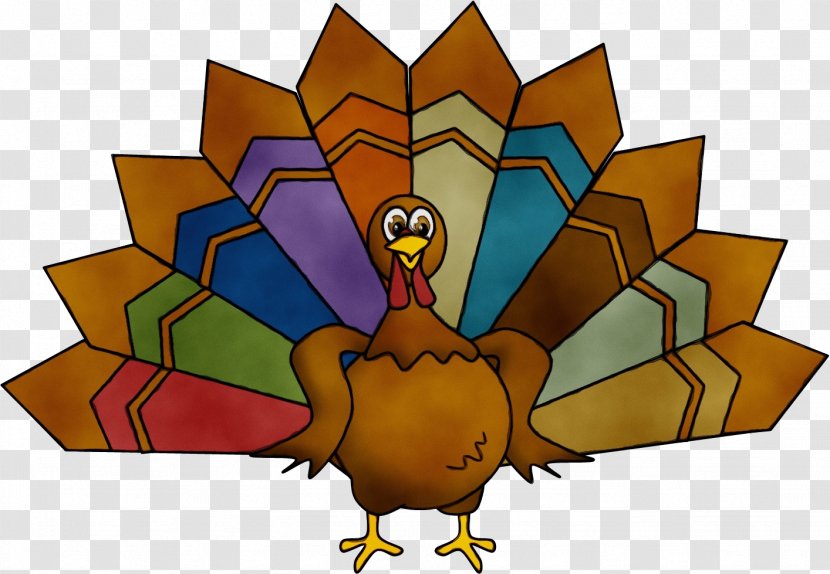 Thanksgiving Turkey Drawing - Wet Ink - Peafowl Transparent PNG