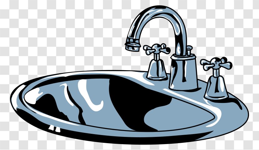 Sink Bathroom Tap Clip Art - Water - Interiors Designer Cliparts Transparent PNG