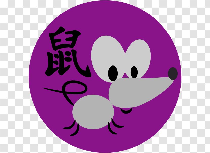 Chinese Zodiac Rat Astrology Divination - Violet Transparent PNG