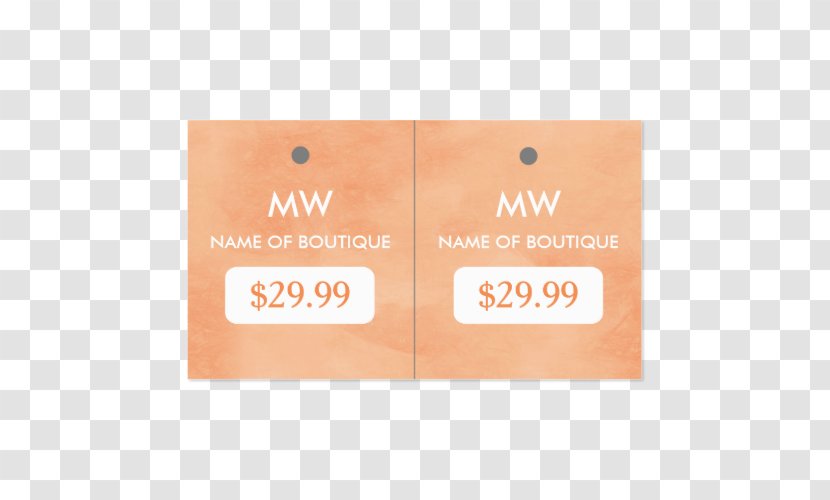 Text Visiting Card Typeface Rectangle Font - Peach - Boutique Transparent PNG