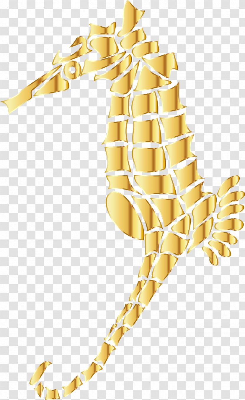 Seahorse Gold Clip Art - Organism Transparent PNG