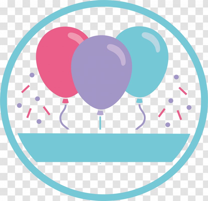 Balloon Blue Clip Art - Area - Circle Label Transparent PNG