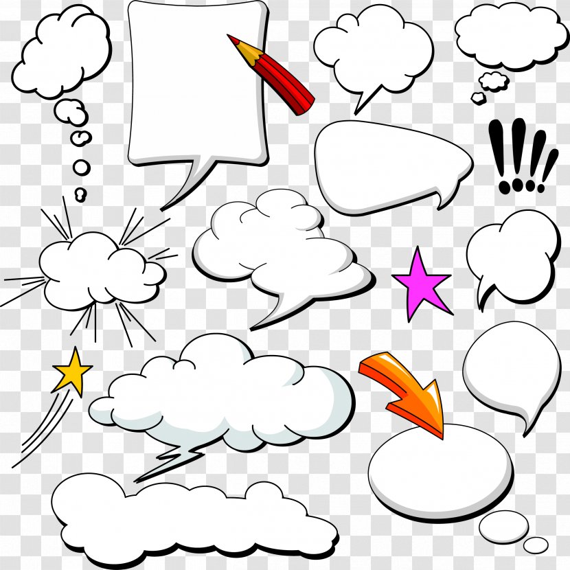 Comics Speech Balloon Cloud - Royalty Free - Dialog Collection Transparent PNG