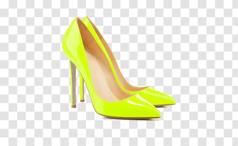 Shoe High-heeled Footwear Drawing Charcoal Painting - Heel - Yellow High Heels Transparent PNG