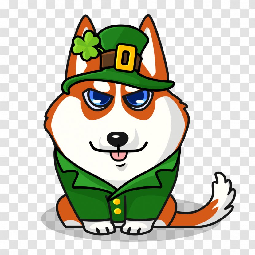 TRON Dog Cryptocurrency Breed Pet - Headgear - St Patricks Day Logotype Transparent PNG