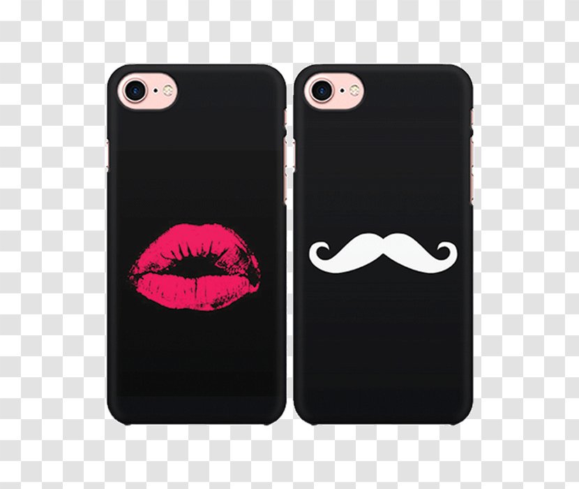 Moustache Lip Pink M Mobile Phone Accessories - Cushion Transparent PNG