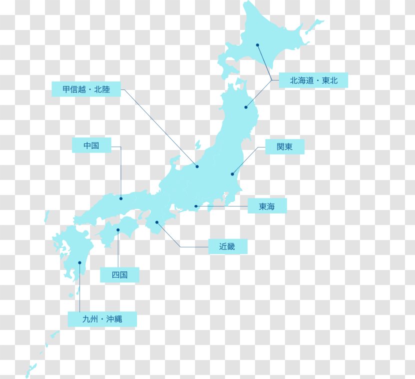 Japan Rail Pass Vector Map Transparent PNG