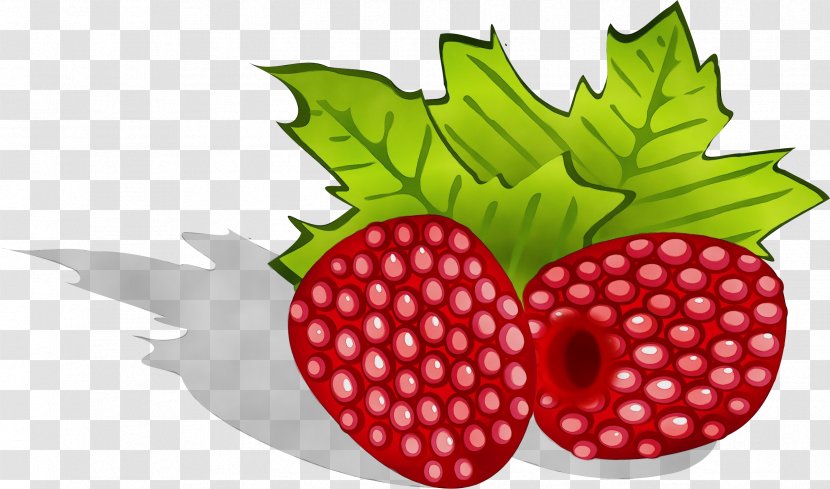 Leaf Watercolor - Strawberries - Vegetarian Food Seedless Fruit Transparent PNG