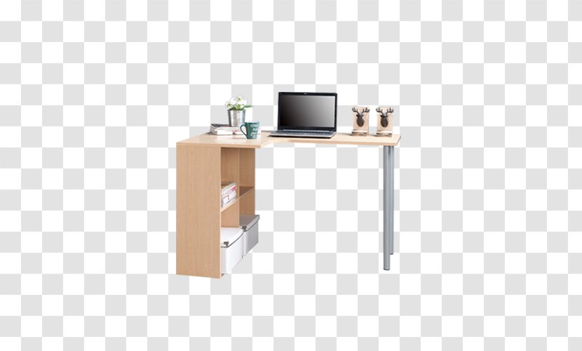 Computer Desk Bookcase - Desktop - Wooden Transparent PNG