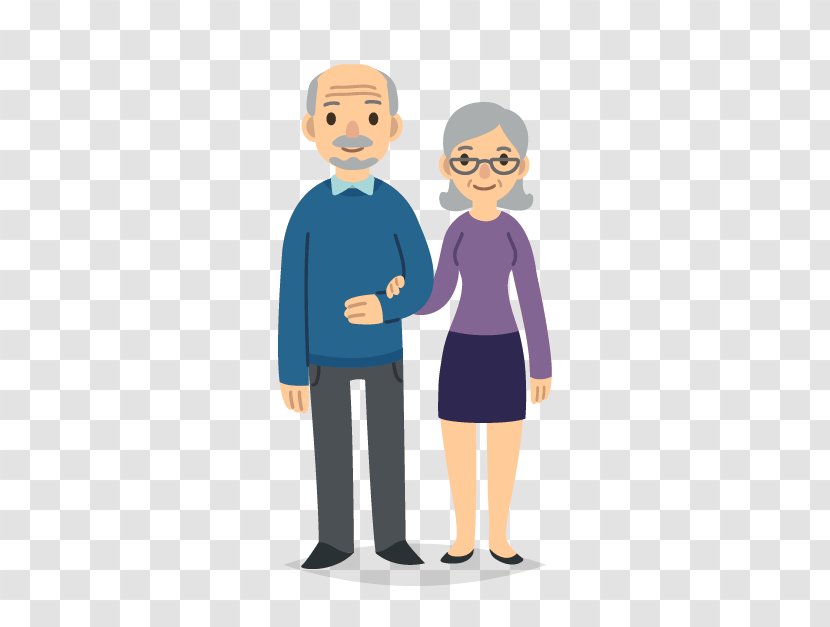 Drawing Royalty-free Old Age - Heart - Couple Transparent PNG