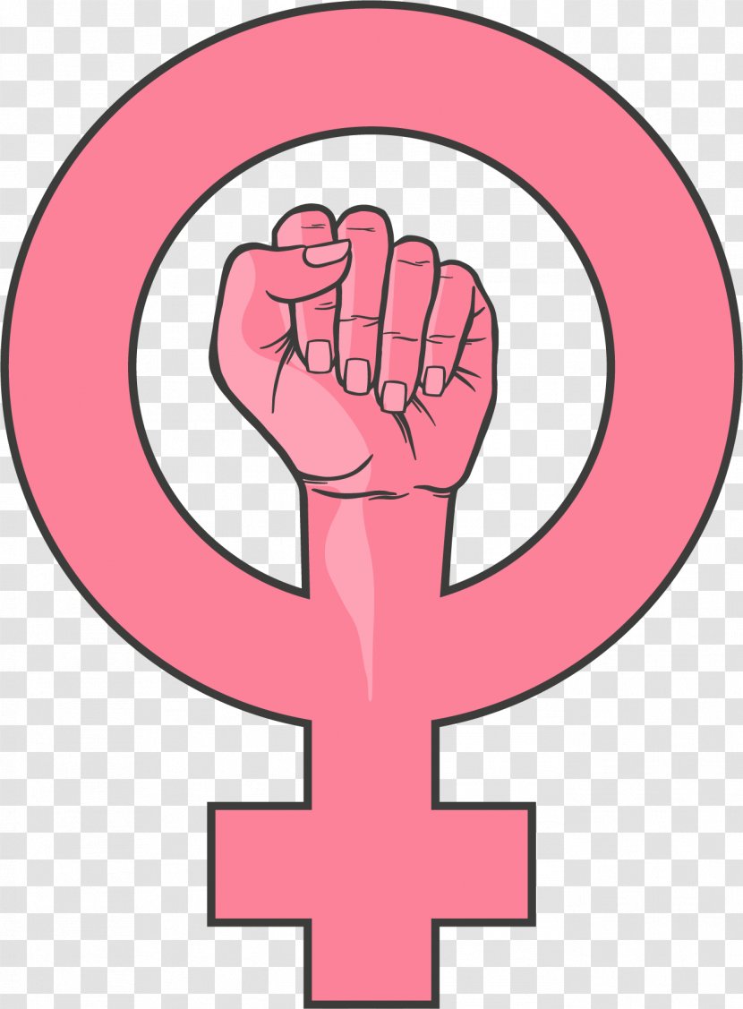 Female Woman Feminism Gender Symbol - Heart - Hold High The Rights Of Women Transparent PNG