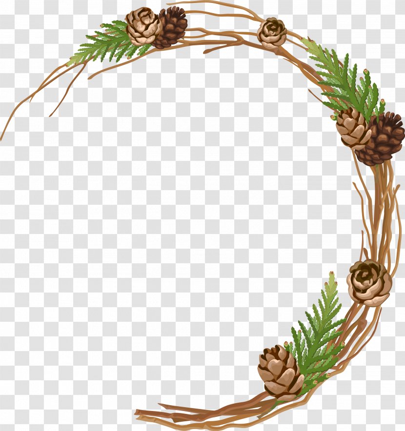 Conifer Cone Pine Tree Branch - Creative Holiday Cones Transparent PNG