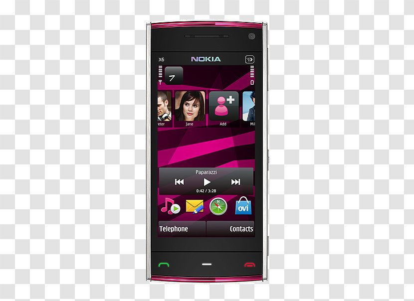 Nokia X3-00 N900 諾基亞 X6 16Gb - Feature Phone Transparent PNG
