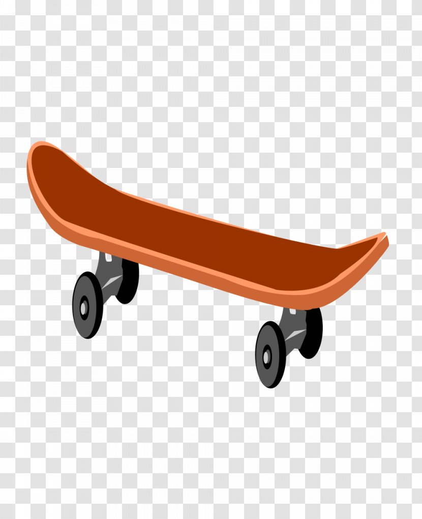 Skateboard Orange - Sports Equipment Transparent PNG