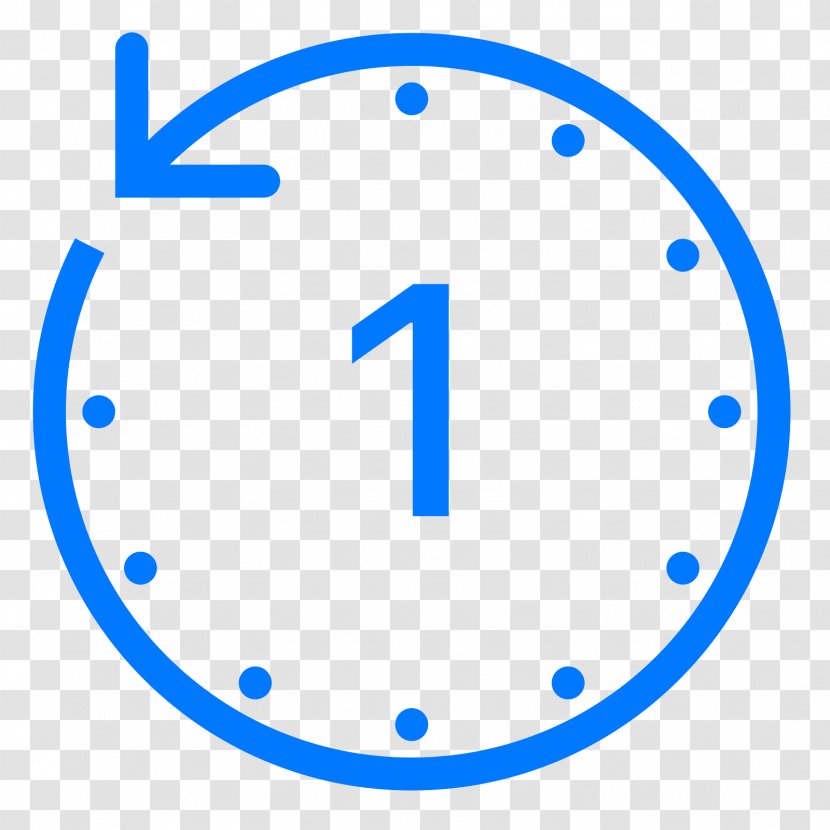 Hourglass - Number - Blue Transparent PNG