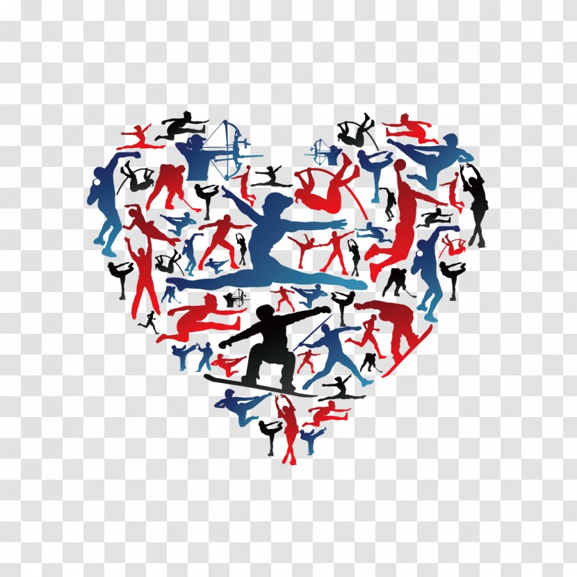 Sport Heart Royalty-free Silhouette - Tree - Vector Fitness People Transparent PNG