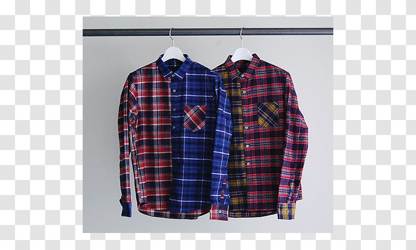 Tartan Dress Shirt Outerwear Sleeve - Plaid - Boader Transparent PNG