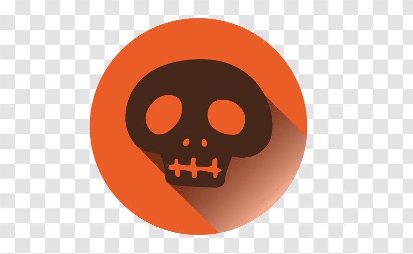 Skull Clip Art - Orange Transparent PNG