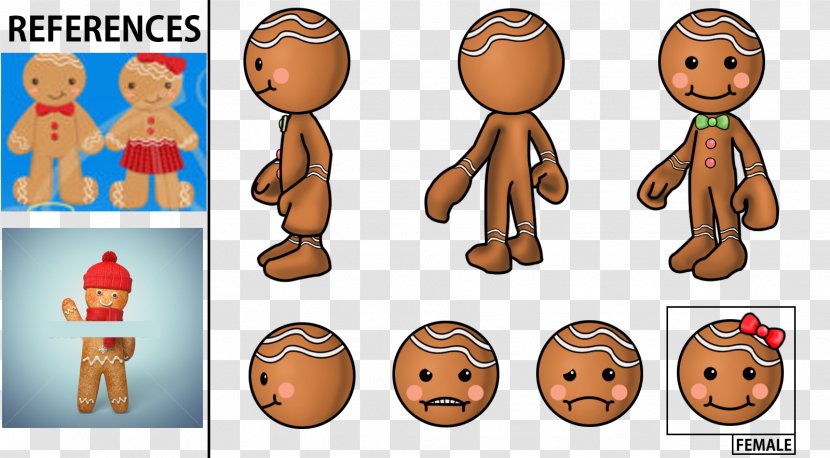 Cartoon Human Behavior Clip Art - Ball - Gingerbread Man Transparent PNG