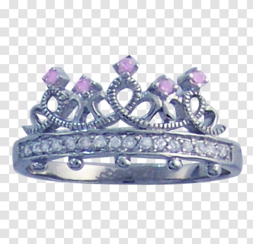 Amethyst Purity Ring Tiara Princess - Heart Transparent PNG