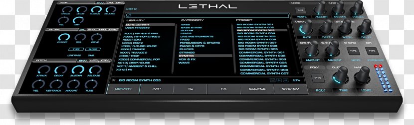 Virtual Studio Technology Sound Synthesizers Software Synthesizer Rompler - Tree - Lethal Transparent PNG