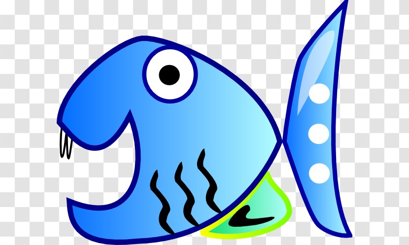 Fish Cartoon Clip Art - Blue Clipart Transparent PNG