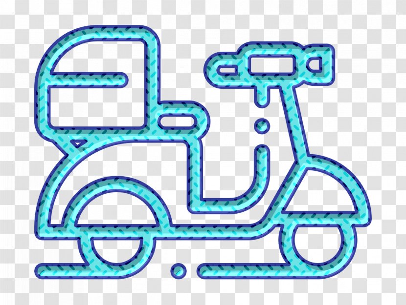Take Away Icon Scooter - Blue - Symbol Mode Of Transport Transparent PNG