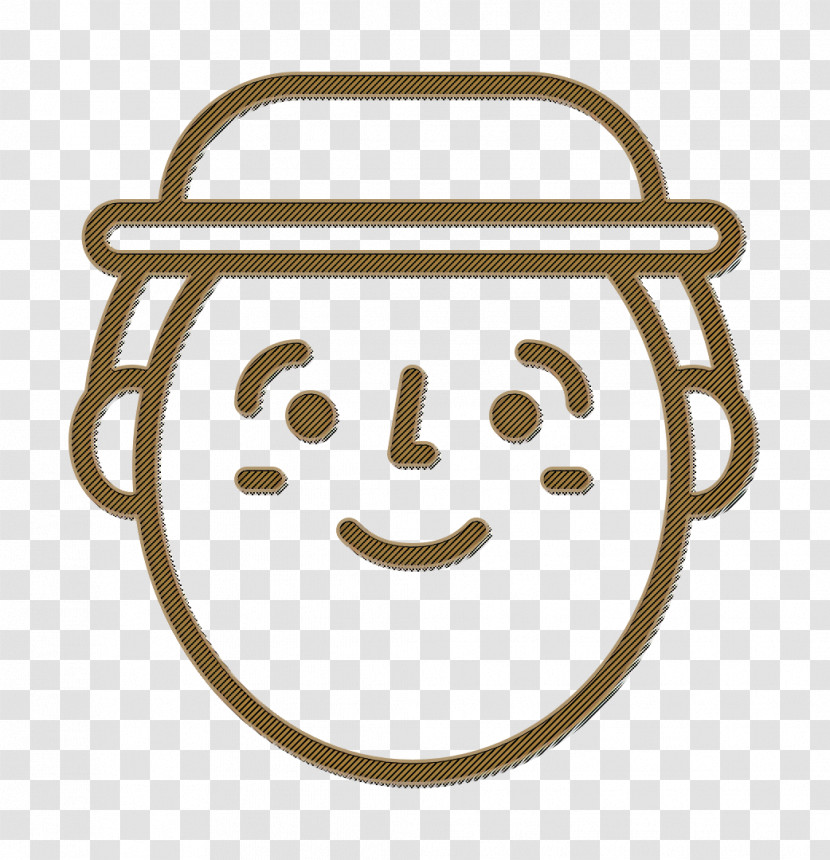 Man Icon Emoji Icon Happy People Outline Icon Transparent PNG