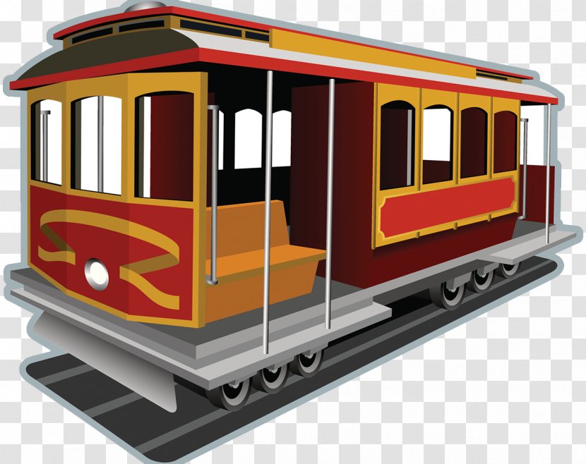 San Francisco Cable Car System Tram Train Rail Transport - Vehicle - Retro Railway Transparent PNG