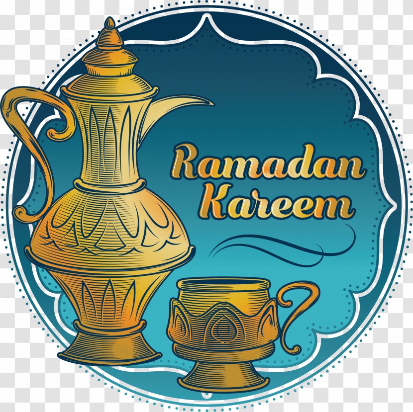 Euclidean Vector Icon - Teapot - Blue Ramadan Label Transparent PNG